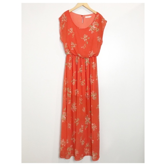 Lush Floral Maxi Dress Size Small - Picture 1 of 10